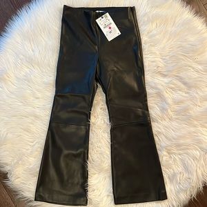 NWT Zara Kids Faux Leather Flares